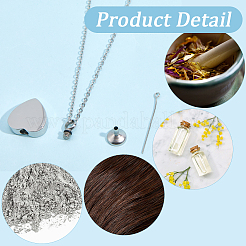 Ожерелья с подвеской в виде сердца из нержавеющей стали в виде погребальной шкатулки&nbsp;DIY-CN0003-41P