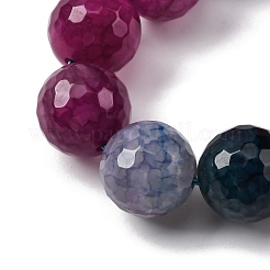 Brins de perles d'agate veines de dragon naturelles (teintes et chauffées)&nbsp;G-K390-A11-01