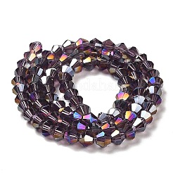 Прозрачные стеклянные бусины гальваническим пряди&nbsp;GLAA-F029-2mm-A04