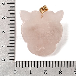 Подвески из натурального розового кварца и синтетической бирюзы G-Z090-02G-09