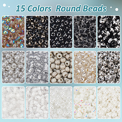 2396pcs 15 Arten Glas Saatperlen&nbsp;SEED-PH0002-39