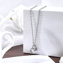 Collier avec pendentif en forme de cœur en acier inoxydable 304 pour cendres&nbsp;NJEW-CN0001-20P