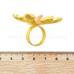 Bagues réglables en alliage avec motif de fleur pour femmes&nbsp;RJEW-B124-01B