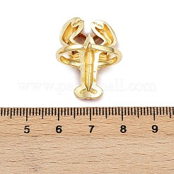 Латунные эмалевые манжеты для женщин RJEW-P157-01A-G