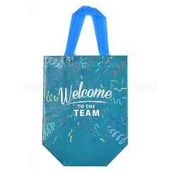 Печатные нетканые многоразовые складные подарочные пакеты для винных бутылок с ручкой ABAG-C012-04B