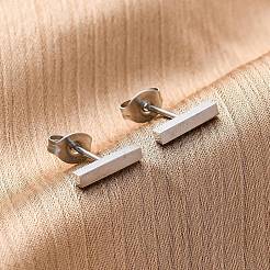 Устойчивые к потускнению кубовидные серьги-гвоздики из нержавеющей стали 304&nbsp;EJEW-O052-45P