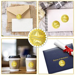 12 Blatt selbstklebende Aufkleber mit Goldfolienprägung&nbsp;DIY-WH0451-047