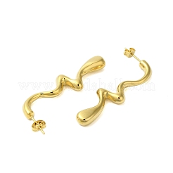 Серьги-гвоздики из нержавеющей стали 304 с ионным покрытием (IP)&nbsp;EJEW-H009-01G-08