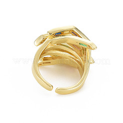 Umarmung Hand Finger Zirkonia Manschettenring&nbsp;RJEW-T016-35G-01