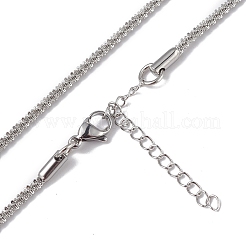 Не тускнеющее ожерелье из нержавеющей стали 304 с костяной цепочкой для женщин&nbsp;NJEW-I121-01B-P