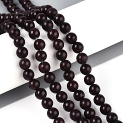 Нити круглых бусин из натурального окрашенного нефрита машан G-T139-6mm-67I