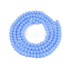 Opaque couleur unie imitation jade perles de verre brins&nbsp;EGLA-A044-P1mm-D17