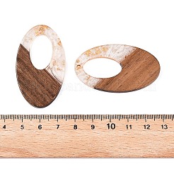 Pendenti in resina trasparente e legno di noce&nbsp;RESI-T057-02N