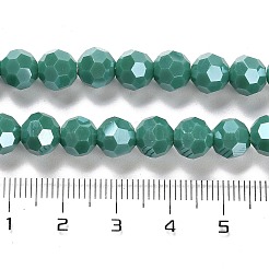 Гальванические непрозрачные стеклянные бусины EGLA-A035-P8mm-A21