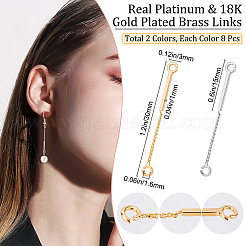 16 шт. 2-х цветные латунные звенья KK-BBC0002-30