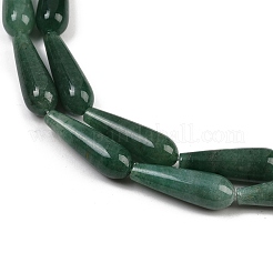 Натуральный зеленый авантюрин каплевидные бусы G-E329-31