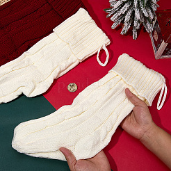 4 шт. 2-х цветные вязаные акриловые хлопчатобумажные мешочки для чулок&nbsp;AJEW-SP0004-02