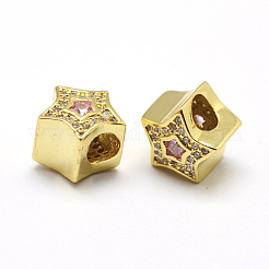 Латунь микро проложит класс Aaa кубического циркония европейский шариков KK-P126-08G-NR