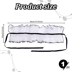 Col faux froissé en organza&nbsp;AJEW-WH0314-720C