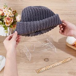 Акриловые вешалки для шляп в форме арки ODIS-WH0038-167B