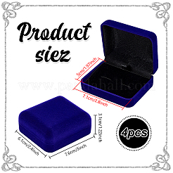 Scatole regalo in velluto per gemelli&nbsp;CON-WH0112-079B