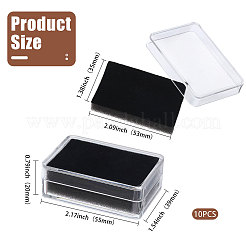 Scatole trasparenti in acrilico per conservare diamanti sciolti&nbsp;CON-WH0123-17B