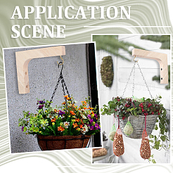 Patère murale en bois&nbsp;AJEW-WH20072-06B