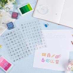 2шт. 2 стиля ежедневной тематики прозрачные силиконовые штампы набор DIY-CP0009-61