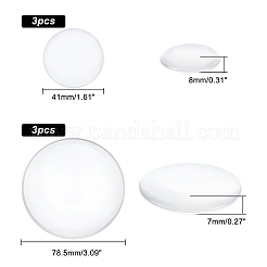6 шт. 2-х стильная дверная ручка настенный щиток прозрачный круглый мягкий резиновый настенный протектор&nbsp;AJEW-OC0002-22