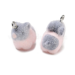 Флокированные подвески из непрозрачной смолы&nbsp;RESI-F064-A23