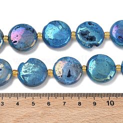Galvanisierte natürliche Druzy Geode Kristallperlen Stränge&nbsp;G-G459-04J