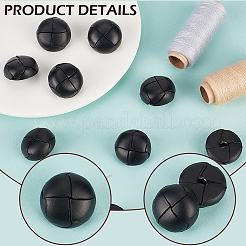12 bouton à tige en cuir de vache à 1 trous&nbsp;BUTT-CL0001-06B