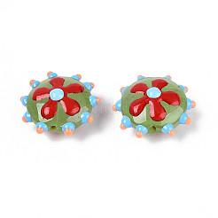 Perles vernissées manuelles&nbsp;LAMP-T023-25C