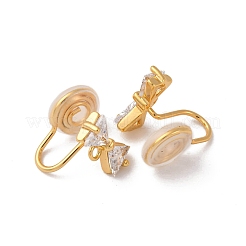 Фурнитура для ушей из латуни с микропаве из кубического циркония KK-F898-18G