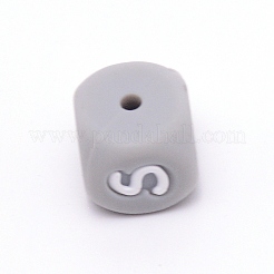 Perline dell'alfabeto in silicone per la realizzazione di braccialetti o collane&nbsp;SIL-TAC001-01A-S