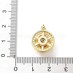 Латунные микропаве прозрачные подвески с фианитом ZIRC-D276-01G-F