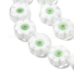 Ручной Millefiori стеклянные плоские круглые нити бисера&nbsp;LK-P011-23