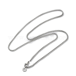 Шестигранные подвески из нержавеющей стали 304 с цепочкой-коробкой для женщин NJEW-A045-25P