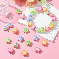 50шт 10 стиля непрозрачные акриловые бусины&nbsp;OACR-CJ0001-88