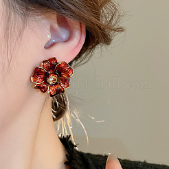 Серьги-гвоздики из сплава и эмали&nbsp;FS-WG6063A-01