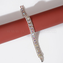 Bracciali a catena con tazza in strass in lega quadrata per le donne&nbsp;WG1D83C-09