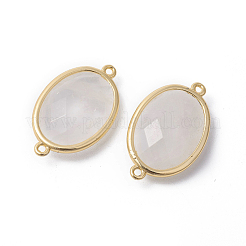 Золотистые латунные соединители с кристаллами кварца&nbsp;G-F339-A02