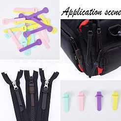 24 шт. 4-х цветные ПВХ-язычки для застежки-молнии&nbsp;PVC-GF0001-02B-03