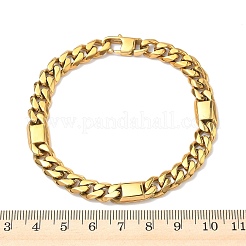 Браслеты из кубинской цепочки из нержавеющей стали 304 для женщин&nbsp;BJEW-G779-04A-G