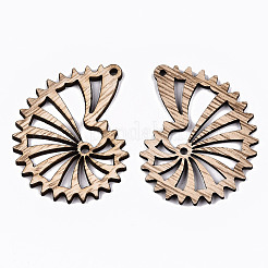 Grands pendentifs en bois creux non finis&nbsp;WOOD-N006-134
