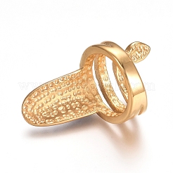 Anillos de dedo de acero inoxidable 304 con revestimiento iónico (IP) (venta de fábrica de fiestas de joyería)&nbsp;RJEW-E157-08G-O