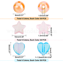 690шт 18 стиля прозрачные акриловые бусины&nbsp;TACR-PH0001-40