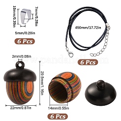 Набор для самостоятельного изготовления ожерелья-медальона из желудей WOOD-SC0001-59A