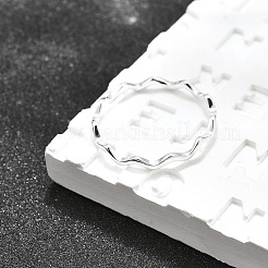 Кольцо с волной из стерлингового серебра с защитой от потускнения и родиевым покрытием для женщин JR873A