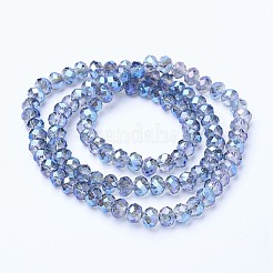 Placcare trasparente perle di vetro fili&nbsp;EGLA-A034-T2mm-Y02